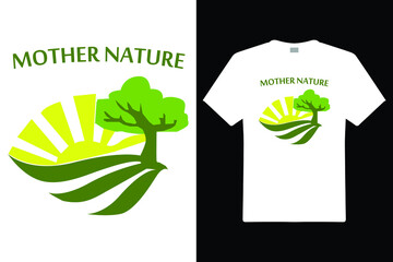 Mother Nature T shirt Design. Mom Typography t-shirt. Vector Illustration quotes. Design template for t shirt print, poster, cases, cover, banner, gift card, label sticker, flyer, mug.