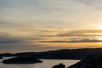 Fototapeta premium Sunset At Fjallbacka, Home To Ingrid Bergman.
