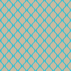 Turquoise wavy pattern. Seamless vector background.