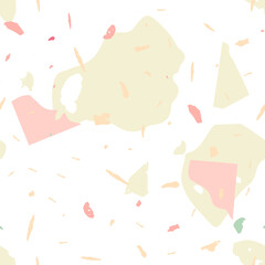 Terrazzo seamless pattern. Earthy  minimalistic