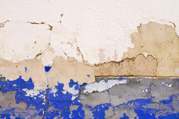 Old wall with peeling paint
