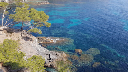 Pontillon beach in Hyeres, South of Frances