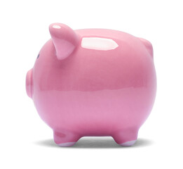 Pink Piggy Bank Side View