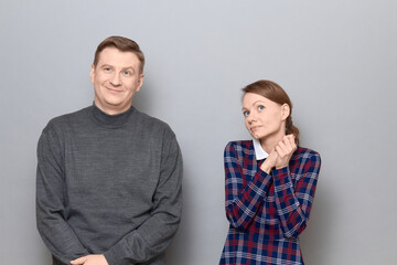 Portrait of couple during conversation, relationship concept