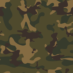 green military camouflage, seamless fashion print. Vector background
