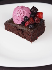 chocolate cake with cherry