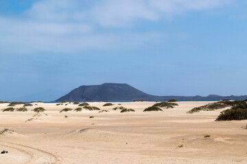 Fototapeta na wymiar sand dunes in Fuerteventura 