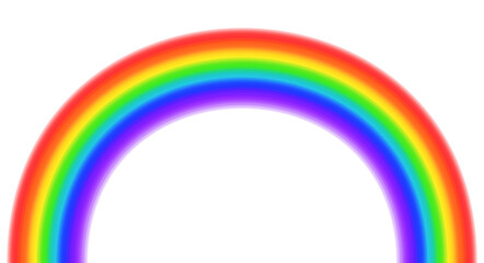 Classic rainbow. Seven colors rainbow. Vector illustration isolated on white