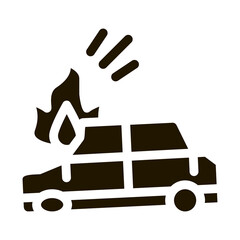 car ignition icon Vector Glyph Illustration