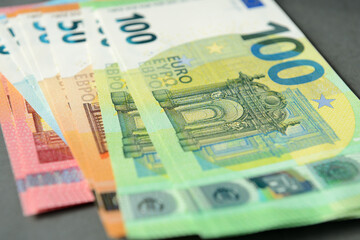 Euro Money Banknotes. Cash. European currency.