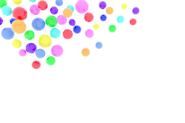 Creative layout 3d render abstract background with spheres