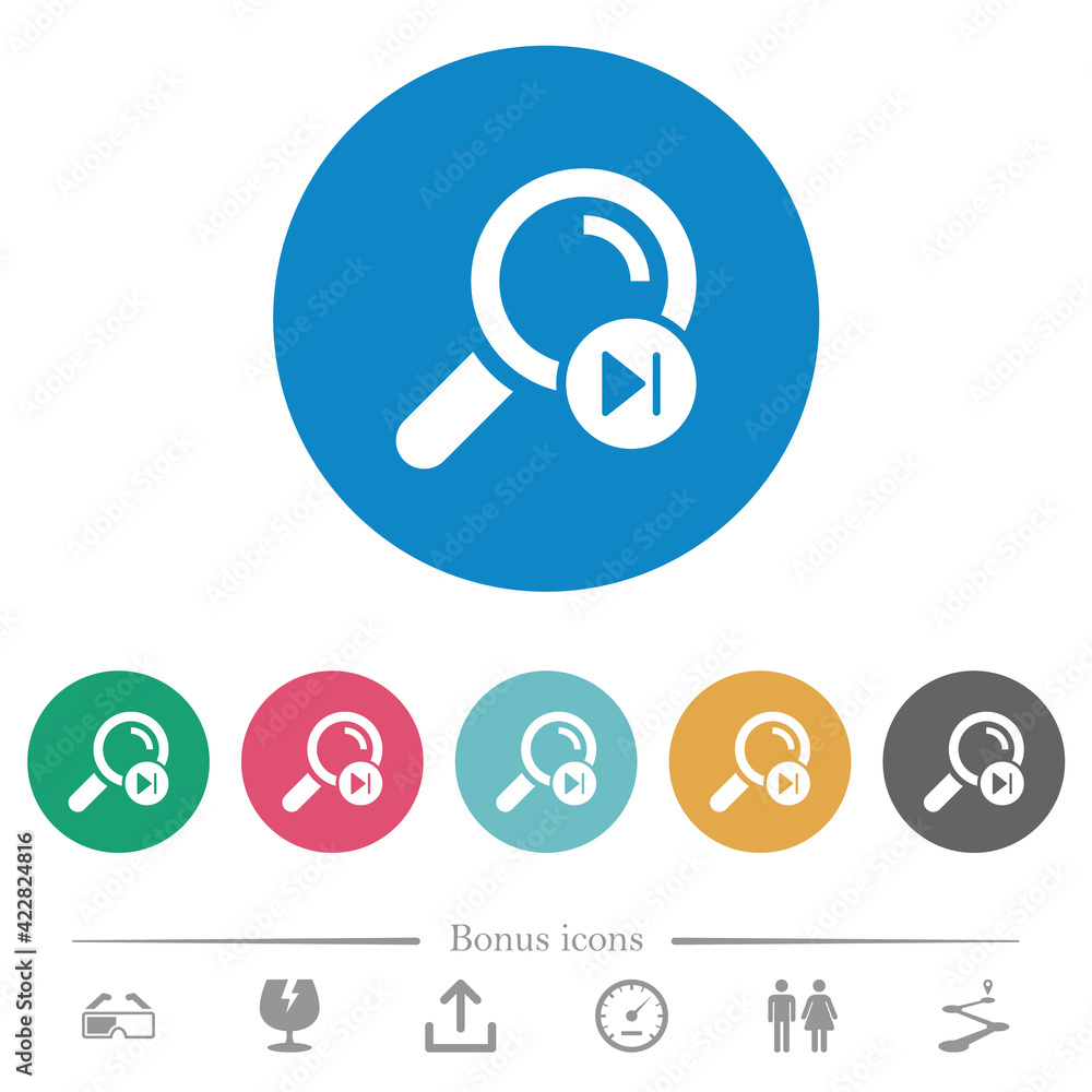 Poster find next search result flat round icons