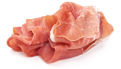 Jamon, jerked meat, isolated on white background