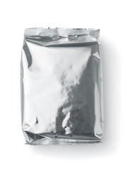 Top view of foil food package bag