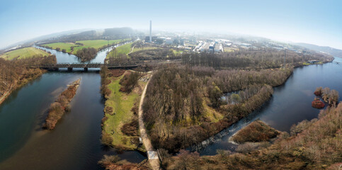 Hengsteysee - Zusammenfluss Lenne und Ruhr - Dortmund