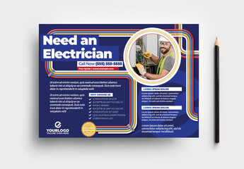 Electrician Service Poster Layout