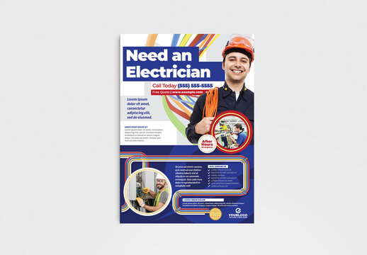Electrician Service Poster Layout
