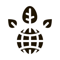 greening of planet icon Vector Glyph Illustration