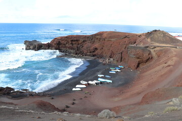 Port El Golfo Lanzarote Canaries Espagne 