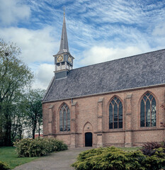 Fototapeta na wymiar Church Oldemarkt Overijssel Netherlands