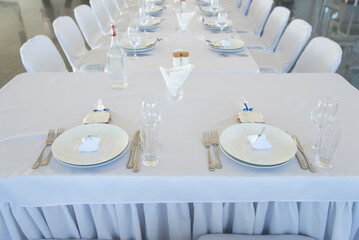 table set for a party