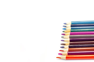 Fototapeta premium pencils and white background diversity