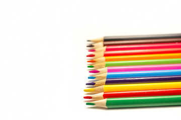 pencils and white background  diversity