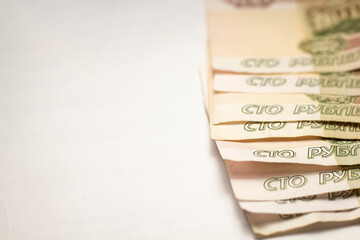 Russian rubles money