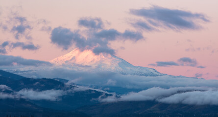 Mount Adams in the clouds