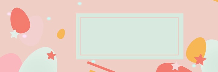 Easter banner for text. Applicable to covers, voucher, posters, flyers and banner designs. 