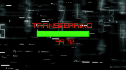Transferring GB data progress bar on digital background