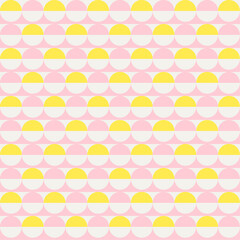 Seamless abstract geometric pattern. Simple design circles stripes.pastel palette pink. Modern endless print for textile, fabrics, wrapping, wallpapers, baby room. Retro vintage style. Vector