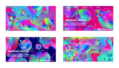 Modern abstract background. Modern design template. A set of modern abstract covers