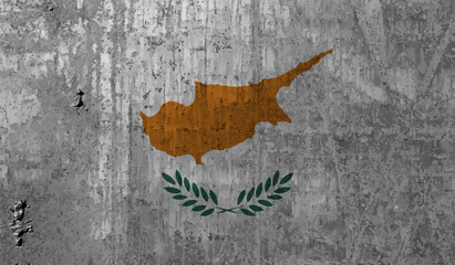 Cyprus grunge flag set