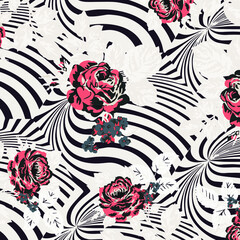 Watercolor Flower background.  Liberty style. fabric, covers, manufacturing, wallpapers, print, gift wrap.