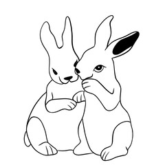 two hares share secrets with each other