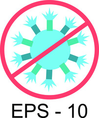 Coronavirus. Virus symbol image, colored COVID-19.