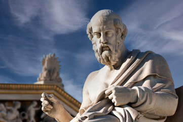 classic statue of Plato - obrazy, fototapety, plakaty