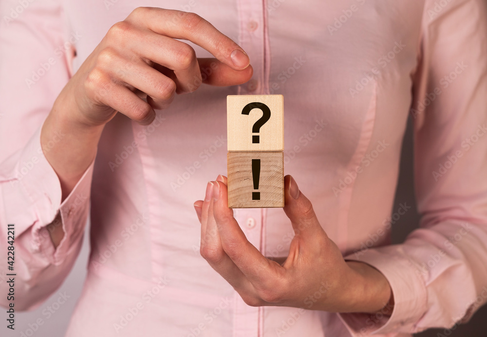 Poster qa and q concept of questions and answers in business and education