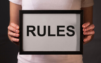 Word rules, concept of regulations and guideline, management