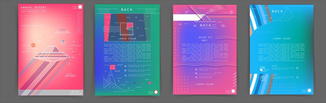 Creative presentation templates. Flat design vector infographic elements for slides, annual report, brochure, flyers, web design and banner