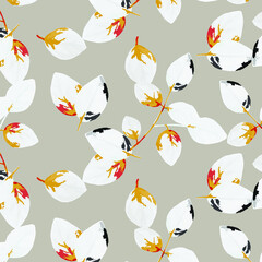 Watercolor Flower background.  Liberty style. fabric, covers, manufacturing, wallpapers, print, gift wrap.