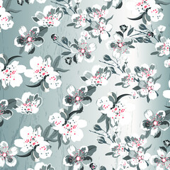 Watercolor Flower background.  Liberty style. fabric, covers, manufacturing, wallpapers, print, gift wrap.