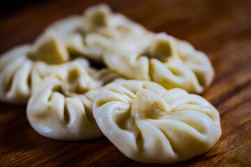 Traditional georgian khinkali dish