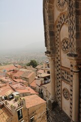 View from Santa Maria Nuova Cathedral in Monreale, Sicily Italy