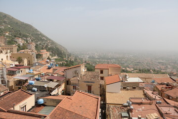 Fototapeta premium View from Santa Maria Nuova Cathedral in Monreale, Sicily Italy