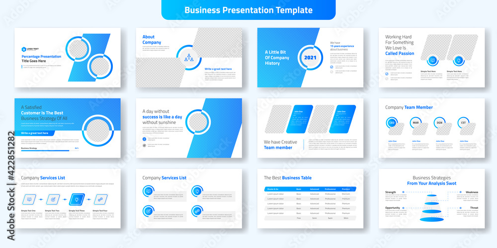 Canvas Prints creative business powerpoint presentation slides template design. use for modern keynote presentatio