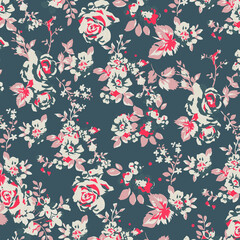 Watercolor Flower background.  Liberty style. fabric, covers, manufacturing, wallpapers, print, gift wrap. - 422852036