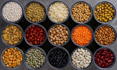Grain storage in aluminum cans.