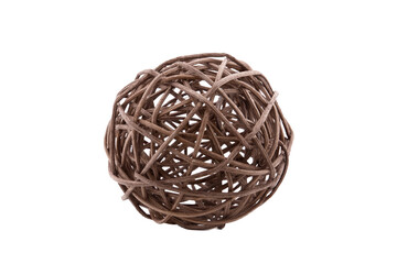 Woven wicker or bamboo balls used for decorating © Waeel